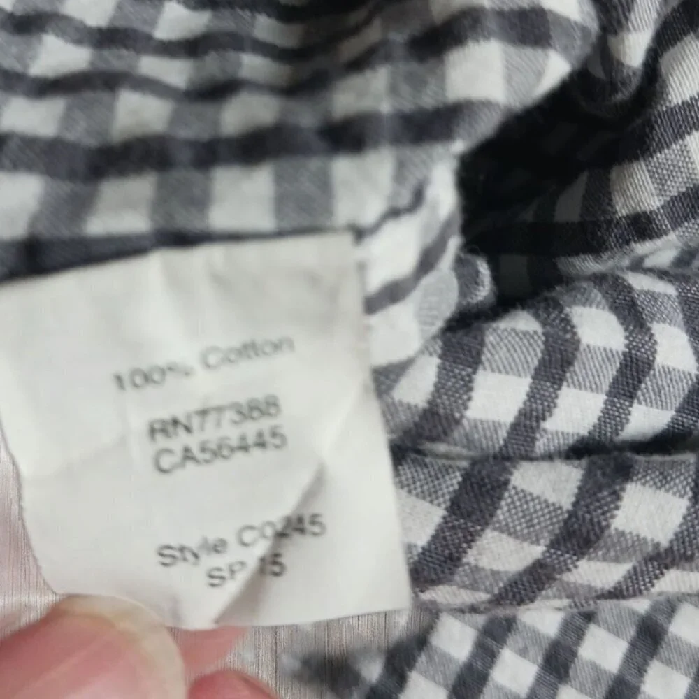 J.Crew Gingham Button-Up Long Sleeve Shirt Size XSmall